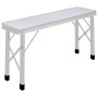 Mesa de camping plegable con 2 bancos aluminio blanco de vidaXL, Mobiliario de camping - Ref: Foro24-48181, Precio: 94,45 €, ...
