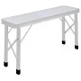 Mesa de camping plegable con 2 bancos aluminio blanco de vidaXL, Mobiliario de camping - Ref: Foro24-48181, Precio: 100,44 €,...