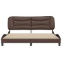 Estructura de cama cabecero cuero sintético marrón 180x200 cm de , Camas y somieres - Ref: Foro24-3208018, Precio: 234,97 €, ...
