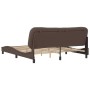 Estructura de cama cabecero cuero sintético marrón 180x200 cm de , Camas y somieres - Ref: Foro24-3208018, Precio: 234,97 €, ...