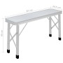 Mesa de camping plegable con 2 bancos aluminio blanco de vidaXL, Mobiliario de camping - Ref: Foro24-48181, Precio: 94,45 €, ...