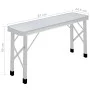Mesa de camping plegable con 2 bancos aluminio blanco de vidaXL, Mobiliario de camping - Ref: Foro24-48181, Precio: 100,44 €,...