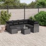 Set de sofás de jardín 8 piezas y cojines ratán sintético negro de , Conjuntos de jardín - Ref: Foro24-3263221, Precio: 493,6...