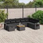Set de sofás de jardín 8 piezas y cojines ratán sintético negro de , Conjuntos de jardín - Ref: Foro24-3264982, Precio: 557,4...