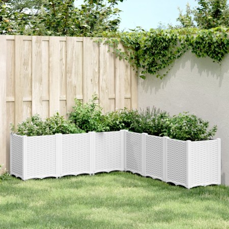 Jardinera PP blanco 160x160x53 cm de , Maceteros y jardineras - Ref: Foro24-367869, Precio: 216,67 €, Descuento: %