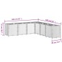 Jardinera PP blanco 160x160x53 cm de , Maceteros y jardineras - Ref: Foro24-367869, Precio: 216,67 €, Descuento: %