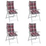 Cojines para silla respaldo alto 4 uds tela Oxford cuadros rojo de , Cojines para sillas y sofás - Ref: Foro24-377642, Precio...