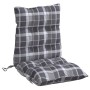 Cojines para silla respaldo bajo 2 uds tela Oxford cuadros gris de , Cojines para sillas y sofás - Ref: Foro24-377713, Precio...