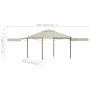 Cenador con tejado doble extensible crema 3x3x2,75m 180g/m² de vidaXL, Carpas y cenadores - Ref: Foro24-48003, Precio: 224,88...