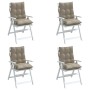 Cojines para silla respaldo bajo 4 uds tela Oxford gris taupe de , Cojines para sillas y sofás - Ref: Foro24-377696, Precio: ...