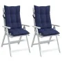 Cojines para silla respaldo alto 2 uds tela Oxford azul marino de , Cojines para sillas y sofás - Ref: Foro24-377668, Precio:...