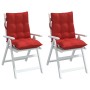 Cojines para silla con respaldo bajo 2 uds tela Oxford rojo de , Cojines para sillas y sofás - Ref: Foro24-377689, Precio: 53...
