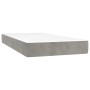 Cama box spring con colchón terciopelo gris claro 100x200 cm de vidaXL, Camas y somieres - Ref: Foro24-3127415, Precio: 313,4...