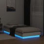 Estructura de cama con luces LED blanco 100x200 cm de , Camas y somieres - Ref: Foro24-839504, Precio: 108,09 €, Descuento: %
