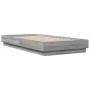 Estructura de cama con luces LED gris Sonoma 90x190 cm de , Camas y somieres - Ref: Foro24-839544, Precio: 102,68 €, Descuent...