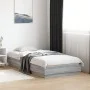 Estructura de cama con luces LED gris Sonoma 90x190 cm de , Camas y somieres - Ref: Foro24-839544, Precio: 102,68 €, Descuent...