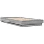 Estructura de cama con luces LED gris Sonoma 90x190 cm de , Camas y somieres - Ref: Foro24-839544, Precio: 102,68 €, Descuent...