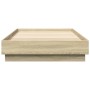 Estructura de cama con luces LED roble Sonoma 100x200 cm de , Camas y somieres - Ref: Foro24-839506, Precio: 102,85 €, Descue...