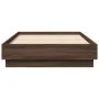 Estructura de cama con luces LED marrón roble 75x190 cm de , Camas y somieres - Ref: Foro24-839552, Precio: 99,58 €, Descuent...