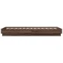 Estructura de cama con luces LED marrón roble 75x190 cm de , Camas y somieres - Ref: Foro24-839552, Precio: 99,58 €, Descuent...