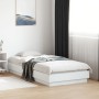 Estructura de cama con luces LED blanco 75x190 cm de , Camas y somieres - Ref: Foro24-839546, Precio: 102,22 €, Descuento: %