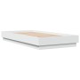 Estructura de cama con luces LED blanco 75x190 cm de , Camas y somieres - Ref: Foro24-839546, Precio: 102,22 €, Descuento: %