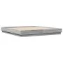Bed frame with LED lights Sonoma gray 200x200 cm by , Beds and slatted bases - Ref: Foro24-3209770, Price: 159,77 €, Discount: %
