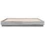 Estructura de cama con luces LED gris Sonoma 200x200 cm de , Camas y somieres - Ref: Foro24-3209770, Precio: 161,76 €, Descue...