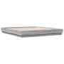 Bed frame with LED lights Sonoma gray 200x200 cm by , Beds and slatted bases - Ref: Foro24-3209770, Price: 159,77 €, Discount: %