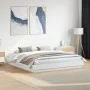 Estructura de cama con luces LED blanco 180x200 cm de , Camas y somieres - Ref: Foro24-3209772, Precio: 155,64 €, Descuento: %