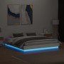 Estructura de cama con luces LED blanco 180x200 cm de , Camas y somieres - Ref: Foro24-3209772, Precio: 157,23 €, Descuento: %