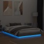 Estructura de cama con luces LED gris Sonoma 150x200 cm de , Camas y somieres - Ref: Foro24-3209791, Precio: 185,47 €, Descue...