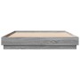 Estructura de cama con luces LED gris Sonoma 150x200 cm de , Camas y somieres - Ref: Foro24-3209791, Precio: 185,47 €, Descue...