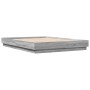 Estructura de cama con luces LED gris Sonoma 140x200 cm de , Camas y somieres - Ref: Foro24-3209798, Precio: 182,82 €, Descue...