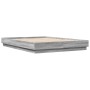 Estructura de cama con luces LED gris Sonoma 140x200 cm de , Camas y somieres - Ref: Foro24-3209798, Precio: 182,82 €, Descue...