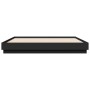 Estructura de cama madera de ingeniería negra 200x200 cm de , Camas y somieres - Ref: Foro24-3209829, Precio: 152,76 €, Descu...