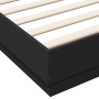 Estructura de cama madera de ingeniería negra 200x200 cm de , Camas y somieres - Ref: Foro24-3209829, Precio: 152,76 €, Descu...