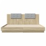 Estructura de cama cabecero luces LED roble Sonoma 200x200 cm de , Camas y somieres - Ref: Foro24-3209984, Precio: 247,15 €, ...