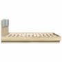 Estructura de cama cabecero luces LED roble Sonoma 200x200 cm de , Camas y somieres - Ref: Foro24-3209984, Precio: 247,15 €, ...