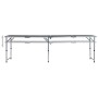 Mesa de camping plegable de aluminio gris 240x60 cm de vidaXL, Mobiliario de camping - Ref: Foro24-48177, Precio: 128,72 €, D...