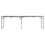 Mesa de camping plegable de aluminio gris 240x60 cm de vidaXL, Mobiliario de camping - Ref: Foro24-48177, Precio: 128,72 €, D...