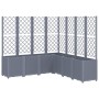 Jardinera con enrejado PP gris 160x160x140 cm de , Maceteros y jardineras - Ref: Foro24-367881, Precio: 272,38 €, Descuento: %