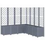 Jardinera con enrejado PP gris 160x160x140 cm de , Maceteros y jardineras - Ref: Foro24-367881, Precio: 265,74 €, Descuento: %