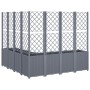 Jardinera con enrejado PP gris 160x160x140 cm de , Maceteros y jardineras - Ref: Foro24-367881, Precio: 272,38 €, Descuento: %