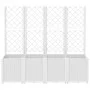 Jardinera con enrejado PP blanco 160x40x140 cm de , Maceteros y jardineras - Ref: Foro24-367874, Precio: 209,20 €, Descuento: %