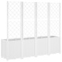 Jardinera con enrejado PP blanco 160x40x140 cm de , Maceteros y jardineras - Ref: Foro24-367874, Precio: 213,50 €, Descuento: %