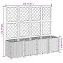 Jardinera con enrejado PP blanco 160x40x140 cm de , Maceteros y jardineras - Ref: Foro24-367874, Precio: 209,20 €, Descuento: %