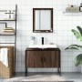 Set de muebles de baño 2 pzas madera de ingeniería marrón roble de , Muebles de baño - Ref: Foro24-3214343, Precio: 88,87 €, ...