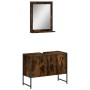 Set de muebles de baño 2 pzas madera ingeniería roble ahumado de , Muebles de baño - Ref: Foro24-3214341, Precio: 102,32 €, D...