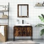 Set de muebles de baño 2 pzas madera ingeniería roble ahumado de , Muebles de baño - Ref: Foro24-3214341, Precio: 102,32 €, D...